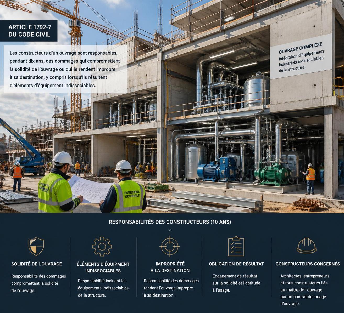 découvrez les responsabilités légales des constructeurs selon l'article 1792-7 du code civil en cas de malfaçon, et comprenez les recours possibles pour les propriétaires.