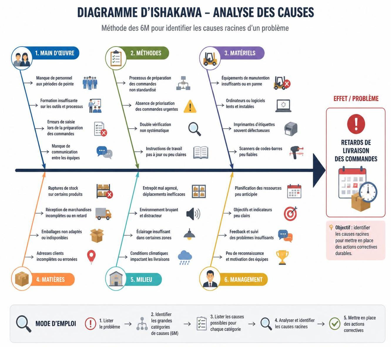découvrez comment maîtriser le diagramme d'ishikawa pour identifier efficacement les causes des problèmes en entreprise et améliorer vos processus.