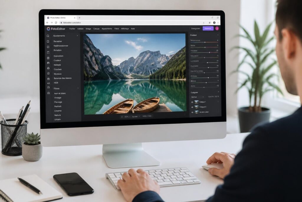 retouchez vos images facilement et gratuitement directement dans votre navigateur avec photoshop online. aucune installation requise, des outils puissants accessibles partout.