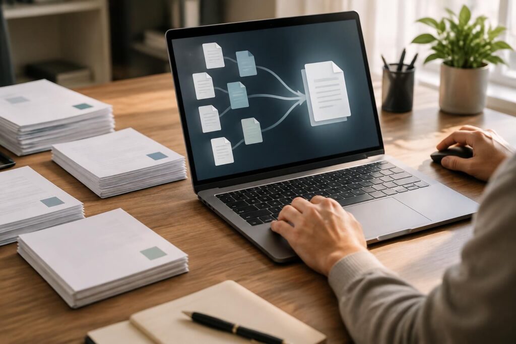 découvrez des astuces simples pour fusionner plusieurs documents et combiner vos fichiers rapidement, facilement et sans perdre en lisibilité.